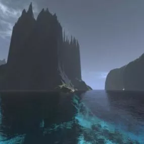 Scifi Mountain Terrain Landscape 3d model