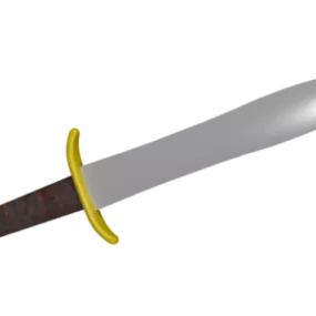 Dagger Gold Handle 3d model