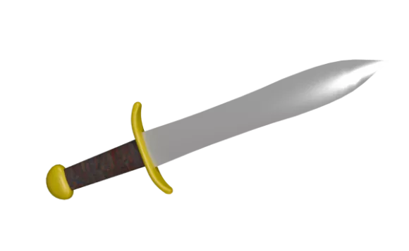 Dagger Gold Handle 3d model Dagger Gold Handle 3d model