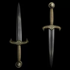 Medieval Steel Dagger 3d model
