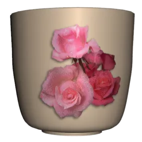Tea Pot With Flower Texture 3d model