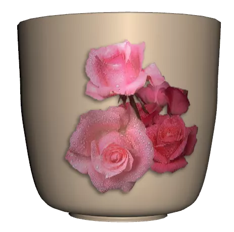 Modern Floral Texture Red Color 3d model