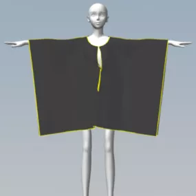 Girl Character Dynamic Clothes 3d model
