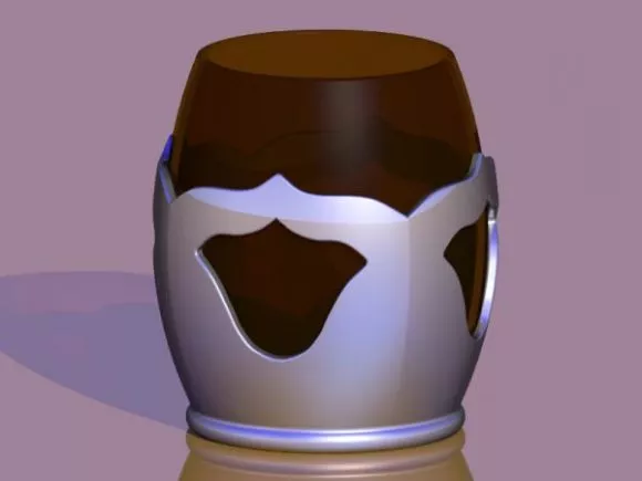 Wine Glass With Case 3d model Wine Glass With Case 3d model