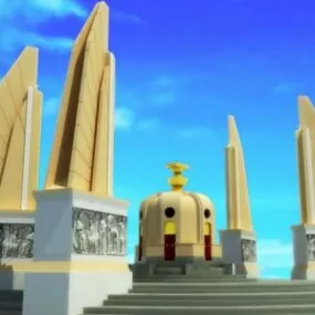 Monument Temple Building 3d model