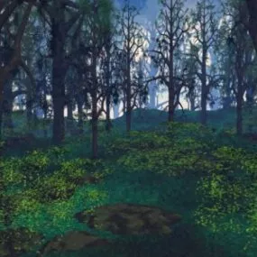 Dense Forest Landscape 3d model