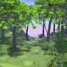 Trees Forest Jungle Landscape 3d model