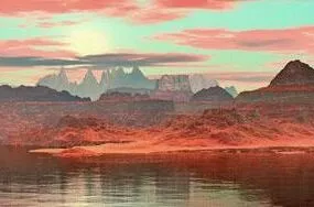 Desert Sunset Scene 3d model