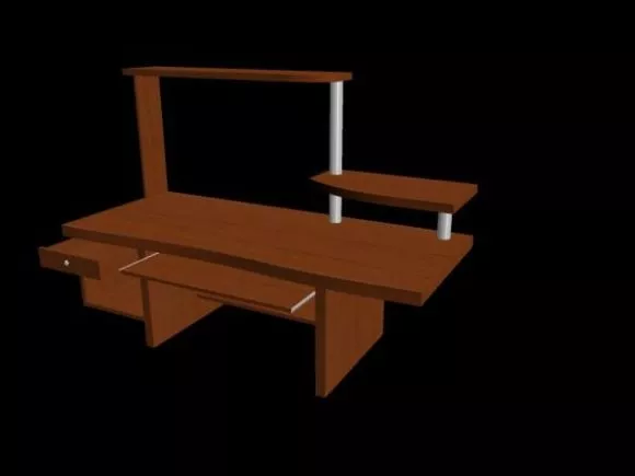 Reception Desk Wave Shape 3d model