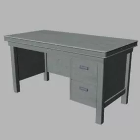 Antique Study Desk 3d model