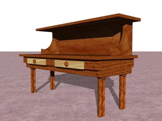 Victoria Desk 3d model Victoria Desk 3d model