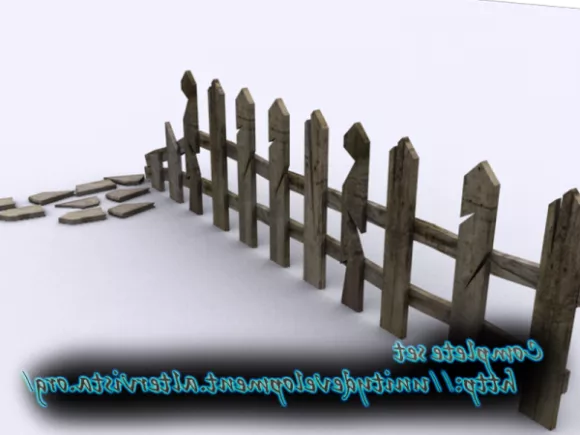 Rectangular Iron Gate Decorative 3d model