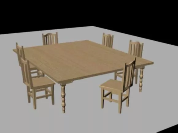 Table Stool For Kitchen 3d model