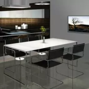 Dining Table Chair Modern Furniture 3d model