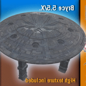 Disk Base Building 3d model