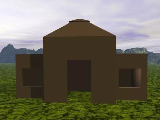 Bates House Building 3d model