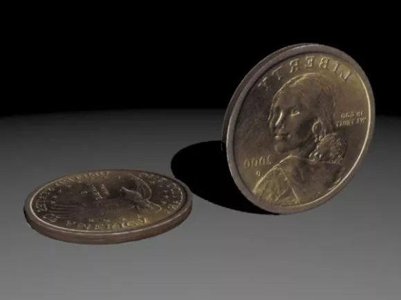 Silver Coin Set 3d model