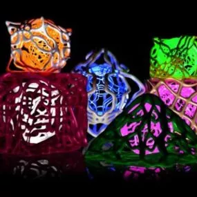 Doodles Lantern Paper Toy 3d model