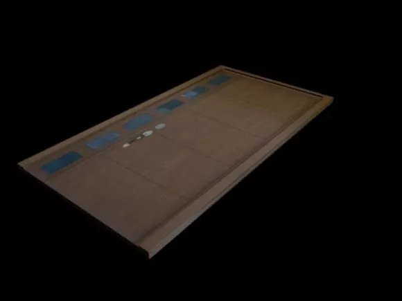 Mdf Wooden Door With Handle 3d model