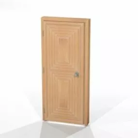 Wood Door Wood Frame 3d model