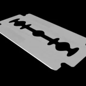 Chrome Razor Blade 3d model