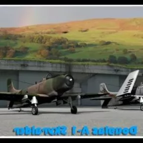 Fighter Aircraft A1 Skyraider 3d model