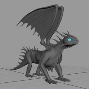 Cartoon Wing Dragon 3d model