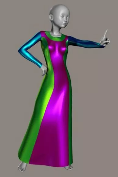 Warrior Girl Character With Rover Robot 3d model