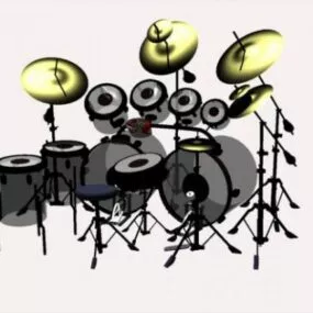Music Band Drum Kit 3d model