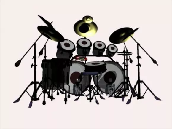Drumkit Instrument Full Set 3d model Drumkit Instrument Full Set 3d model