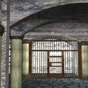 Dungeon Underground Building Interior 3d model