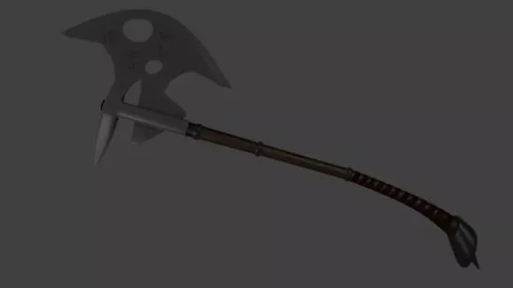 Medieval Wrought Iron Axe Weapon 3d model Medieval Wrought Iron Axe Weapon 3d model