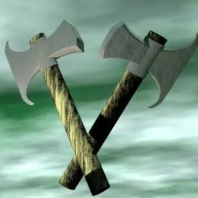 Dwarven Axe Vintage Weapon 3d model