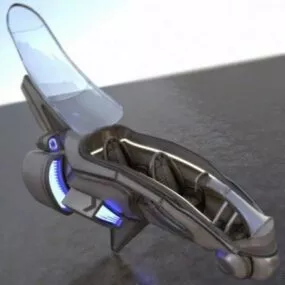 Scifi Ear Hanging Gadget Equipment 3d model