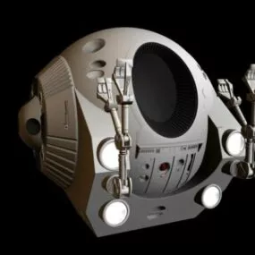 Futuristic Robot Pod 3d model