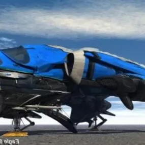 Scifi Eagle Transport Aircraft 3d model