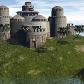 Ancient Castle Building 3d model