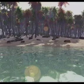 Nile River Landscape 3d model