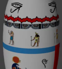 Vintage Egyptian Burial Urn Decoration 3d model