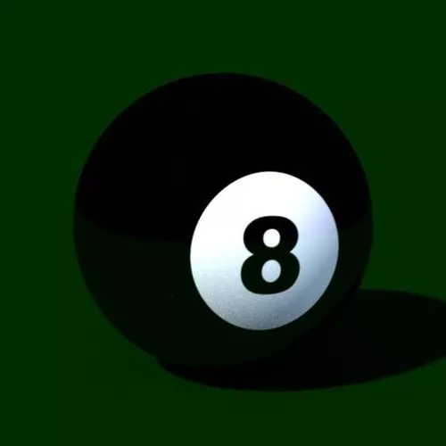 Billiard Ball 8 Number 3d model Billiard Ball 8 Number 3d model