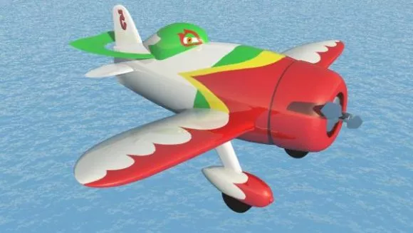 Small Private Airplane Vehicle 3d model
