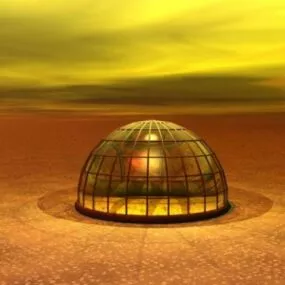 Dome Station Building 3d model