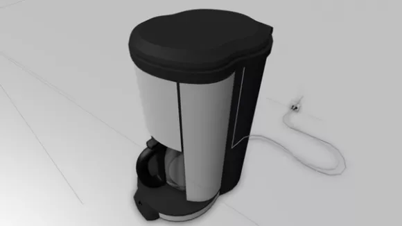 Coffee Machine With Coffee Cup 3d model