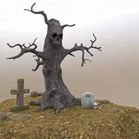 Evil Tree Dry Branches 3d model