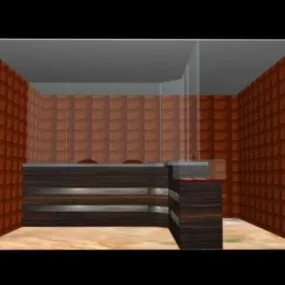Exchange Office Room Interior 3d model