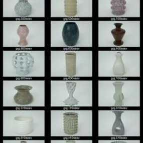 Exotic Vase Decoration Set 3d model