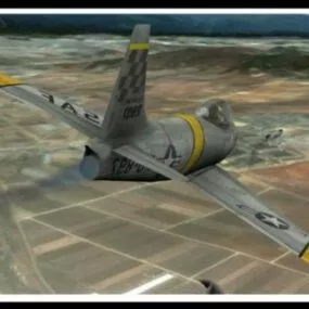 Vintage Aircraft F86 Sabre 3d model