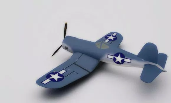 Small Airplane Vehicle With Propeller 3d model