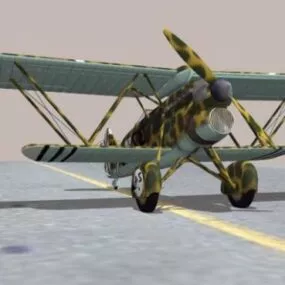 Propeller Aircraft Fiat Cr32 3d model
