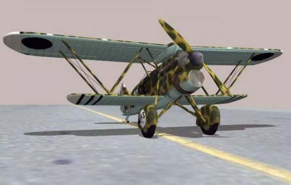 Vintage Ww1 Fighter Aircraft 3d model